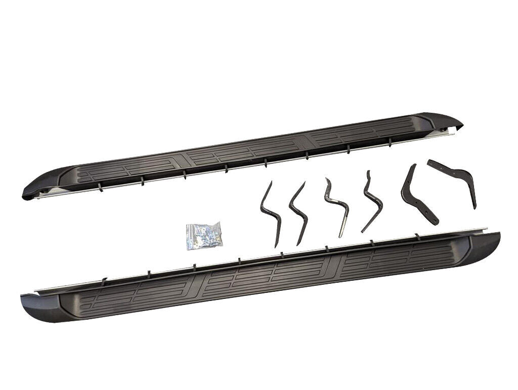 SIDE STEPS RUNNING BOARDS PAIR FOR TOYOTA HILUX MK8 2016 ONWARDS 100% OEM STYLE